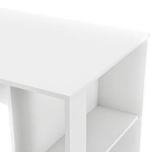Tavolo Alto da Bar Danderyd Bancone a 3 Ripiani Laterali 120 x 60 x 106 cm - Bianco [en.casa]