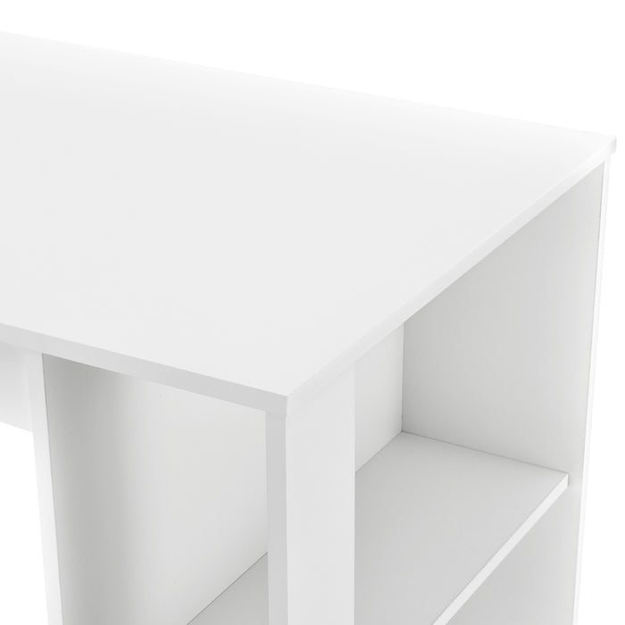 Tavolo Alto da Bar Danderyd Bancone a 3 Ripiani Laterali 120 x 60 x 106 cm - Bianco [en.casa]