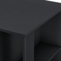 Tavolo Alto da Bar Danderyd Bancone a 3 Ripiani Laterali 120 x 60 x 106 cm - Nero [en.casa]