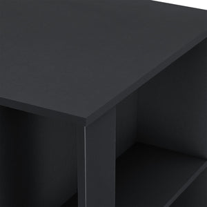 Tavolo da bar di design con ripiani tavolo da bistrò con 3 ripiani in truciolare 110 x 50 x 103 cm nero 03_0006207
