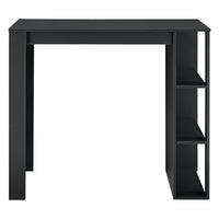 Tavolo da bar di design con ripiani tavolo da bistrò con 3 ripiani in truciolare 110 x 50 x 103 cm nero 03_0006207