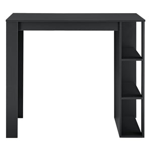 Tavolo da bar di design con ripiani tavolo da bistrò con 3 ripiani in truciolare 110 x 50 x 103 cm nero 03_0006207