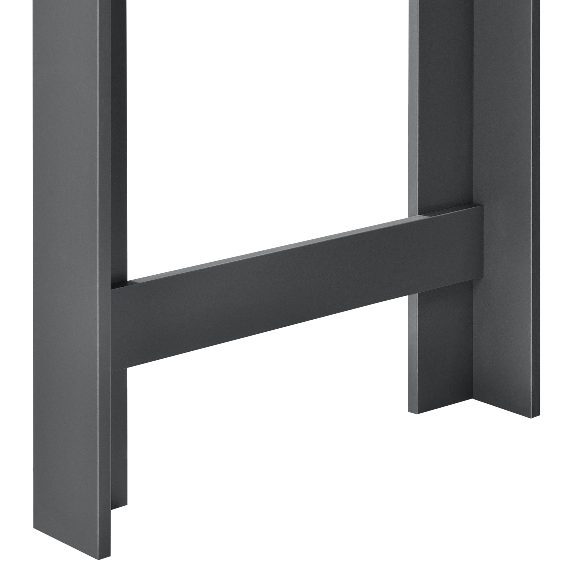 Tavolo Alto da Bar Danderyd Bancone a 3 Ripiani Laterali 120 x 60 x 106 cm - Grigio Scuro [en.casa]