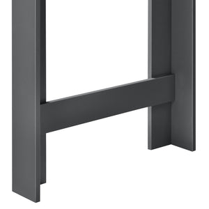 Tavolo Alto da Bar Danderyd Bancone a 3 Ripiani Laterali 120 x 60 x 106 cm - Grigio Scuro [en.casa]