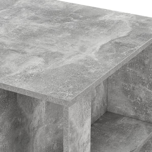 Tavolo Alto da Bar Danderyd Bancone a 3 Ripiani Laterali 120 x 60 x 106 cm - Effetto Cemento [en.casa]