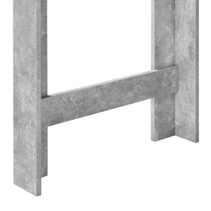 Tavolo Alto da Bar Danderyd Bancone a 3 Ripiani Laterali 120 x 60 x 106 cm - Effetto Cemento [en.casa]