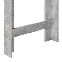 Tavolo da bar di design con ripiani tavolo da bistrò con 3 ripiani in truciolare 110 x 50 x 103 cm effetto cemento 03_0006206