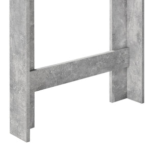 Tavolo da bar di design con ripiani tavolo da bistrò con 3 ripiani in truciolare 110 x 50 x 103 cm effetto cemento 03_0006206