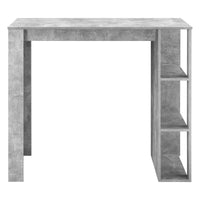 Tavolo da bar di design con ripiani tavolo da bistrò con 3 ripiani in truciolare 110 x 50 x 103 cm effetto cemento 03_0006206