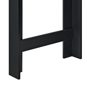 Tavolo Alto da Bar Danderyd Bancone a 3 Ripiani Laterali 120 x 60 x 106 cm - Nero / Effetto Rovere Scuro [en.casa]