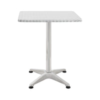 Tavolo Alto da Bar Järpen con Piano Ribaltabile e Altezza Regolabile 75/115 cm - Colore Argento [en.casa]