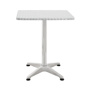 Tavolo Alto da Bar Järpen con Piano Ribaltabile e Altezza Regolabile 75/115 cm - Colore Argento [en.casa]