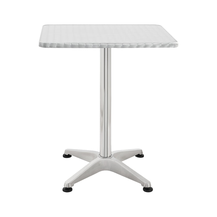 Tavolo Alto da Bar Järpen con Piano Ribaltabile e Altezza Regolabile 75/115 cm - Colore Argento [en.casa]