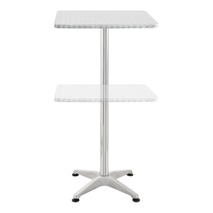 Tavolo Alto da Bar Järpen con Piano Ribaltabile e Altezza Regolabile 75/115 cm - Colore Argento [en.casa]