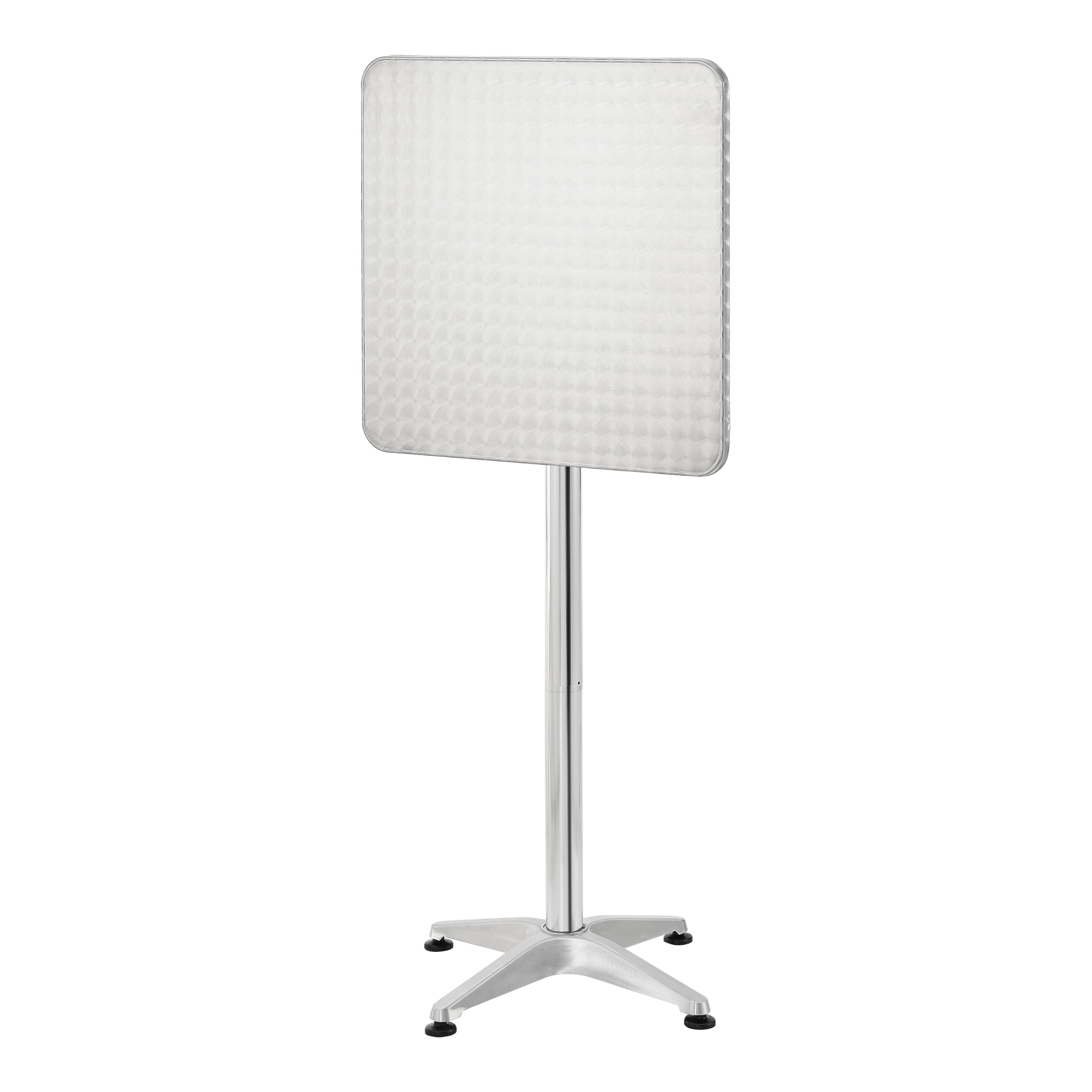 Tavolo Alto da Bar Järpen con Piano Ribaltabile e Altezza Regolabile 75/115 cm - Colore Argento [en.casa]