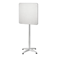 Tavolo Alto da Bar Järpen con Piano Ribaltabile e Altezza Regolabile 75/115 cm - Colore Argento [en.casa]