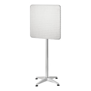 Tavolo Alto da Bar Järpen con Piano Ribaltabile e Altezza Regolabile 75/115 cm - Colore Argento [en.casa]