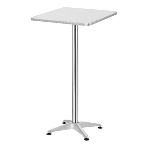 Tavolo Alto da Bar Järpen con Piano Ribaltabile e Altezza Regolabile 75/115 cm - Colore Argento [en.casa]