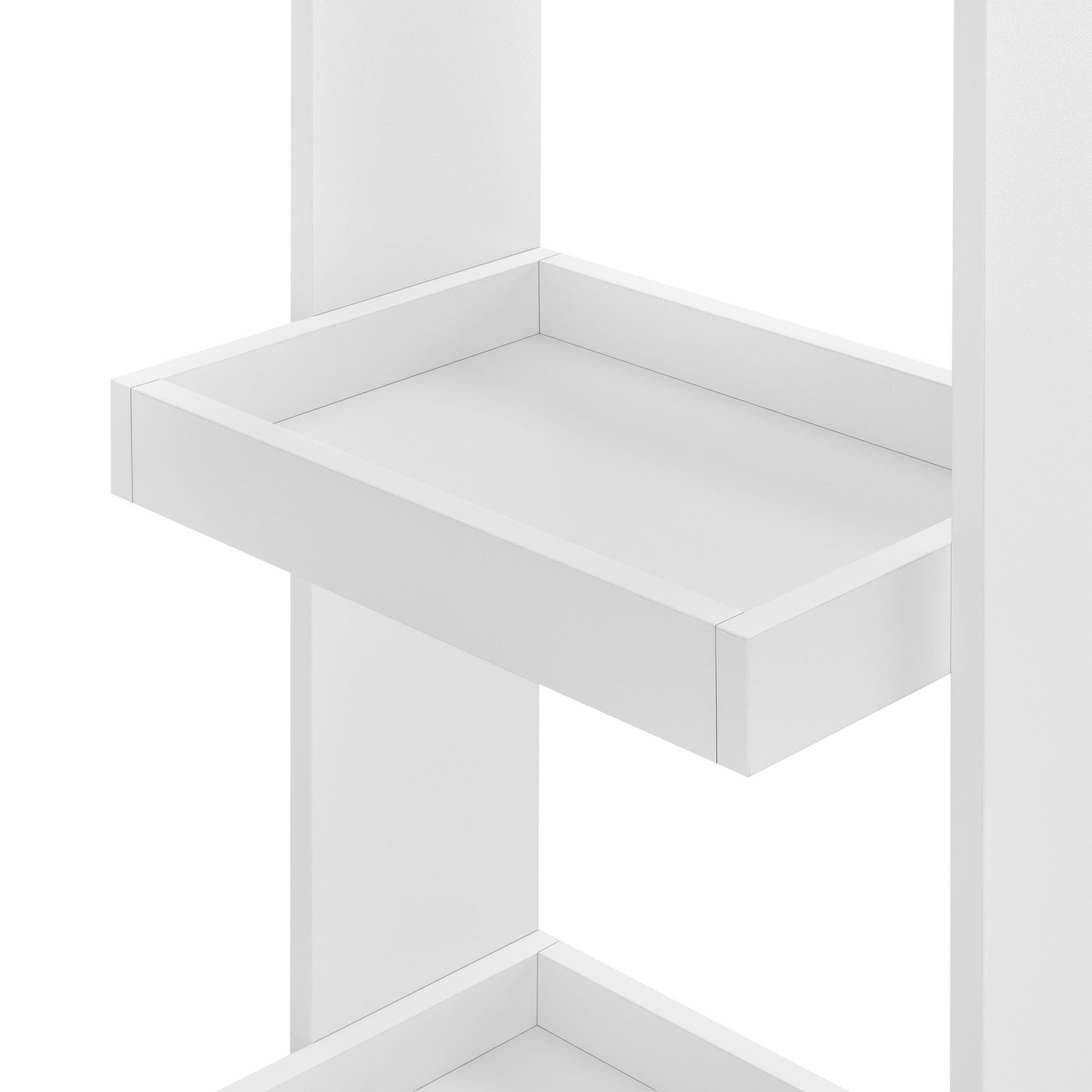 Tavolo da bar di design con contenitore bistrot a parete 120 cm bianco 03_0006199