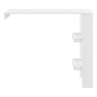 Tavolo da bar di design con contenitore bistrot a parete 120 cm bianco 03_0006199