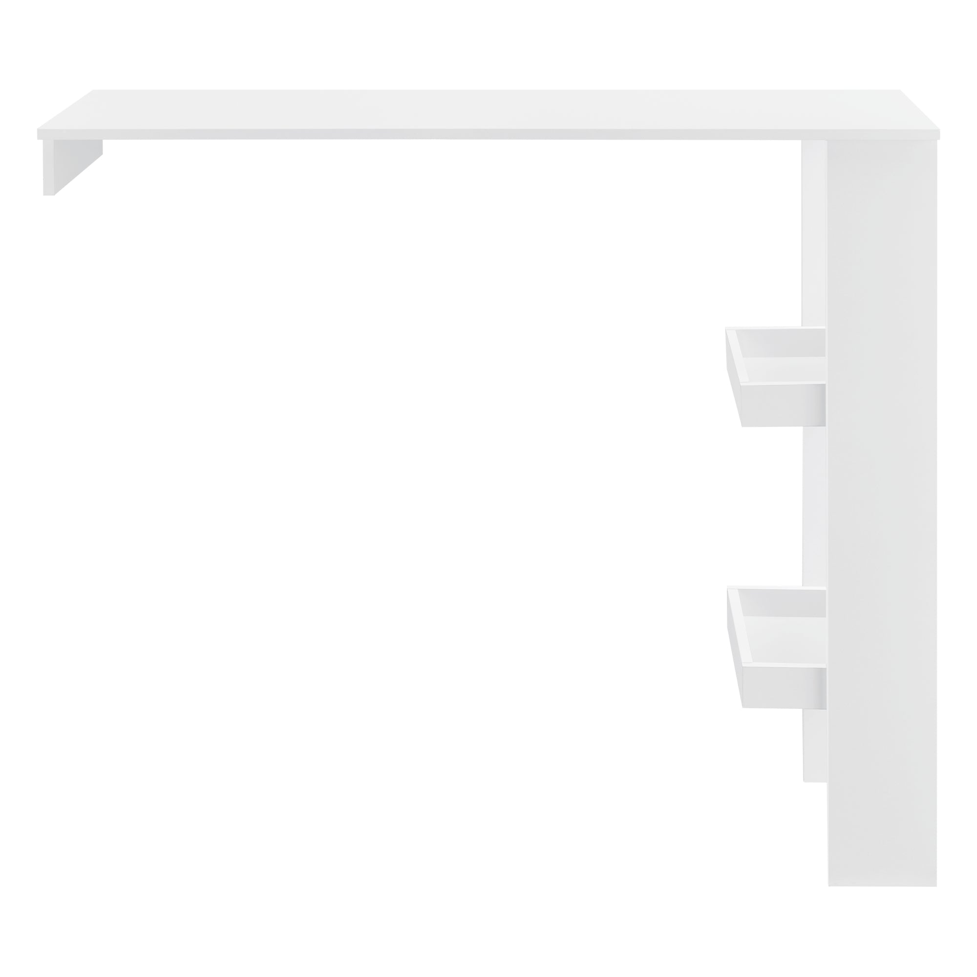 Tavolo da bar di design con contenitore bistrot a parete 120 cm bianco 03_0006199