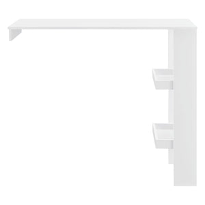 Tavolo da bar di design con contenitore bistrot a parete 120 cm bianco 03_0006199
