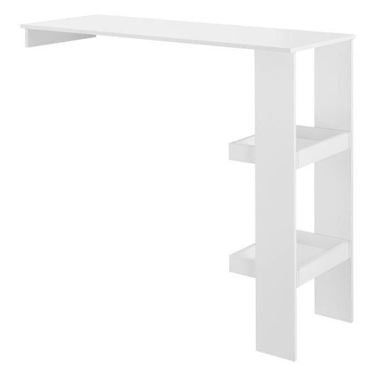 Tavolo da bar di design con contenitore bistrot a parete 120 cm bianco 03_0006199