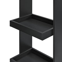 Bancone da Muro Tavolo Alto da Bar per la Casa 120 x 45 x 106 cm Penisola Cucina con 2 Ripiani - Nero