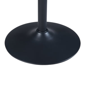 Tavolo Alto da Bar Vantaa Ø60 x 100 cm Nero / Effetto Noce [en.casa]