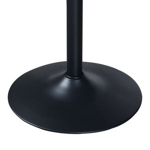 Tavolo Alto da Bar Vantaa Ø60 x 100 cm Nero / Effetto Rovere [en.casa]