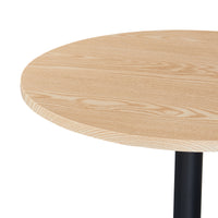 Tavolo Alto da Bar Vantaa Ø60 x 100 cm Nero / Effetto Rovere [en.casa]