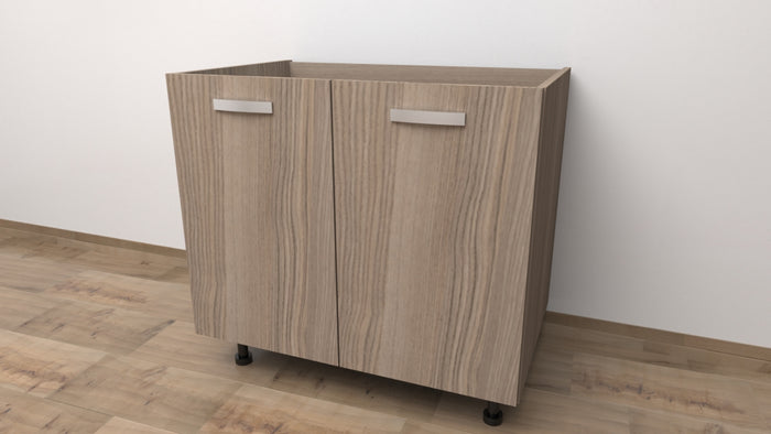 Base per lavello d'appoggio completa di 2 ante spedizione in kit Lunghezza 80 Profondità  55 Altezza 72 esclusi piedini Altezza piedini 10 cm in colore olmo