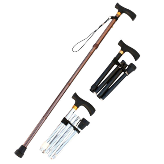 Bastone Da Passeggio Pieghevole Appoggio Anziani Estendibile Da 85 a 95 cm