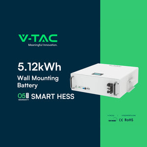 Batteria Accumulo 5.12kWh LiFePO4 51.2V 100Ah con BMS per Inverter Fotovoltaici
