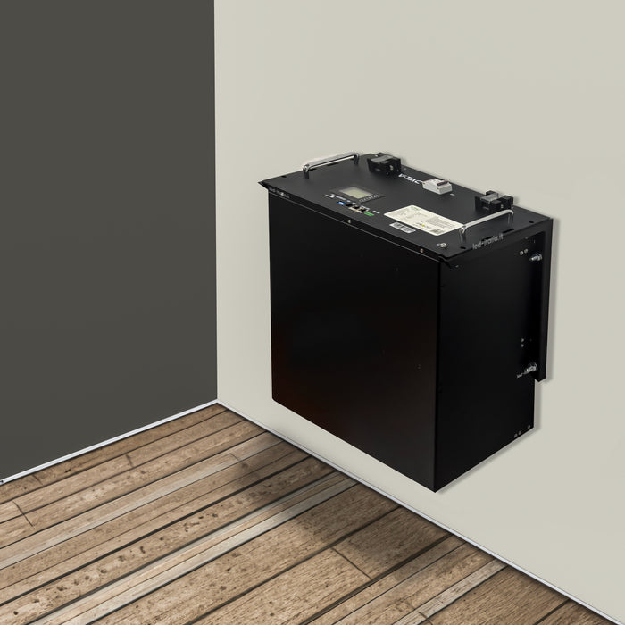 Batteria Accumulo 9.6kWh LiFePO4 48V 200Ah con BMS e Staffe per Inverter Fotovoltaici