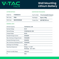 Batteria Accumulo 5.12kWh LiFePO4 51.2V 100Ah con BMS per Inverter Fotovoltaici