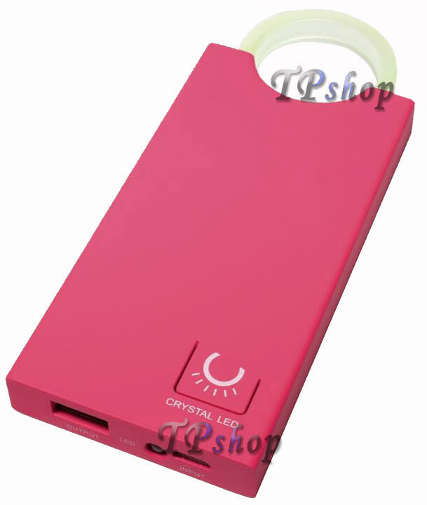 Batteria esterna caricabatterie smartphone iphone samsung power bank 4800MAH ROSA