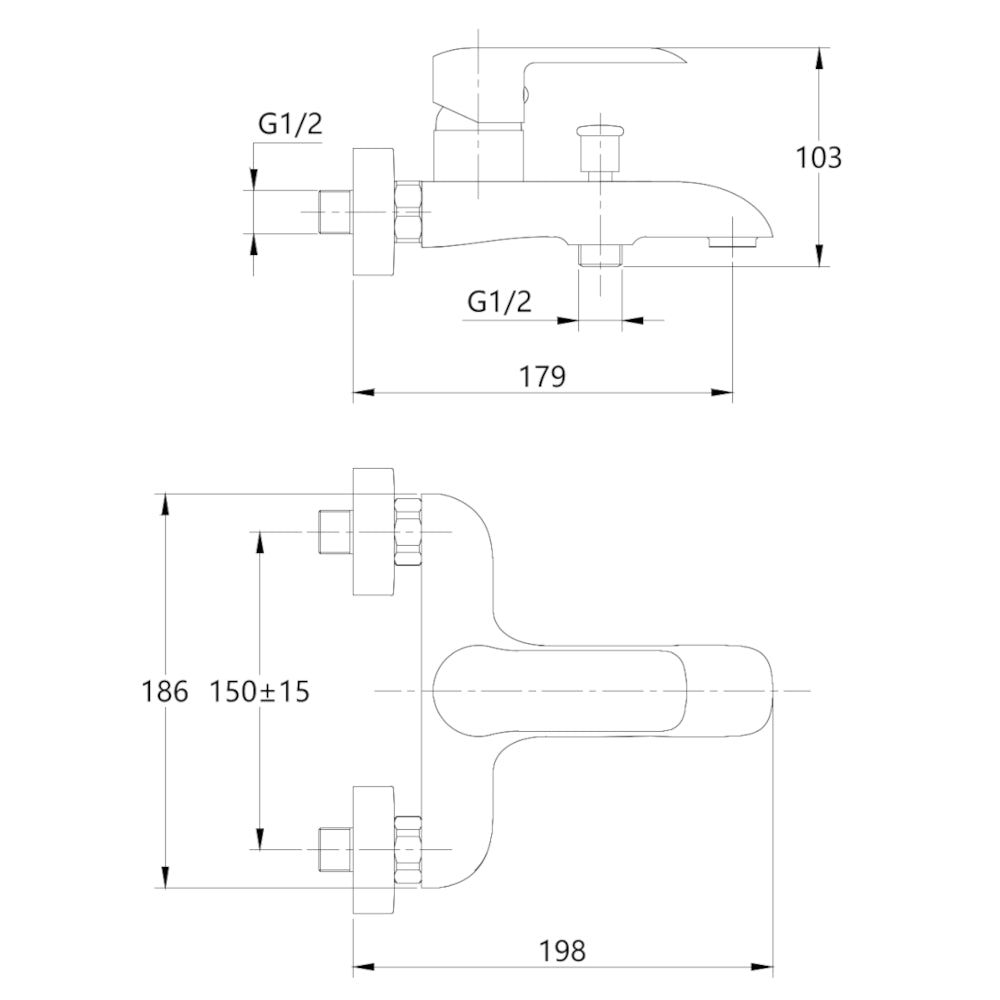 Tris rubinetti miscelatori bidet lavabo esterno vasca linea america cromata