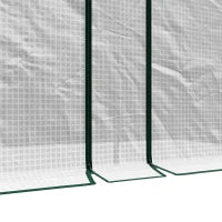 Serra da Giardino da 2 m², 2 Porte Avvolgibili, Copertura in PE 140g/m² Anti-UV, 2x1x1.78m, Bianco