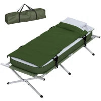 Set Brandina da Campeggio con Materasso Gonfiabile, Cuscino,  Sacco Letto e Borsa di Trasporto, Verde