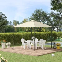 Copertura di Ricambio per Gazebo da Giardino in Poliestere ad Alta Densità 180 g/m², 3 x 3 m, Crema