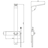 Colonna doccia 016 acciaio inox incasso spazzolato 2 funzioni top l50xp47xh130