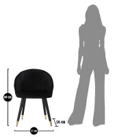 Sedia Loty Nera Cm 57X58X80