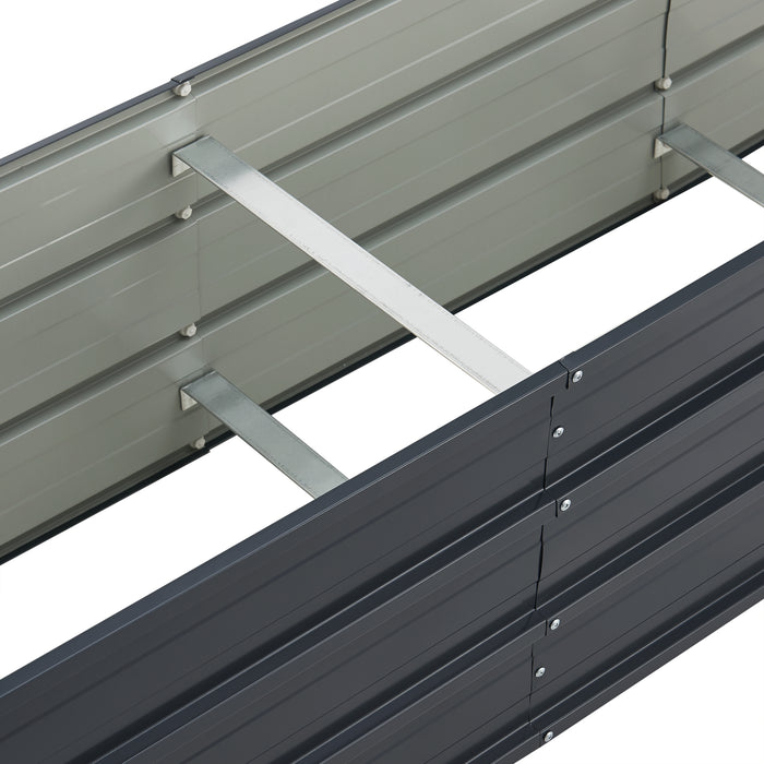 Aiuola Alta da Giardino 'Nijmegen' (LxPxA): 183 x 47 x 40 cm Struttura con 2 Divisori [en.casa]