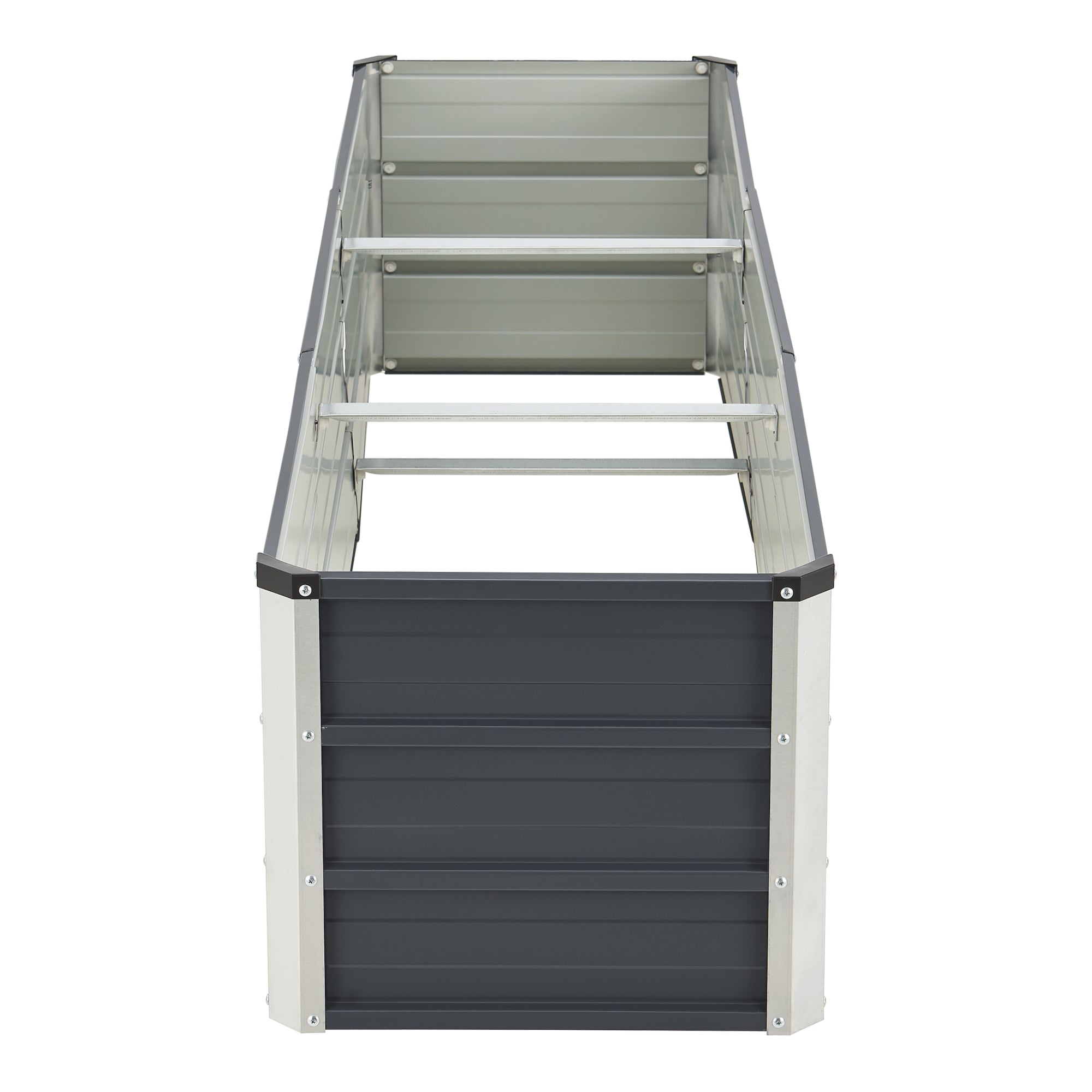 Aiuola Alta da Giardino 'Nijmegen' (LxPxA): 183 x 47 x 40 cm Struttura con 2 Divisori [en.casa]