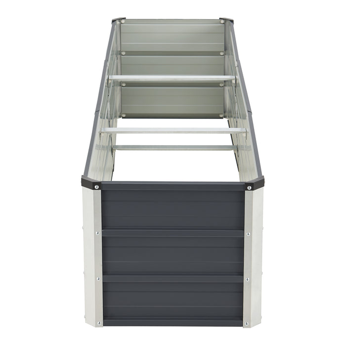 Aiuola Alta da Giardino 'Nijmegen' (LxPxA): 183 x 47 x 40 cm Struttura con 2 Divisori [en.casa]