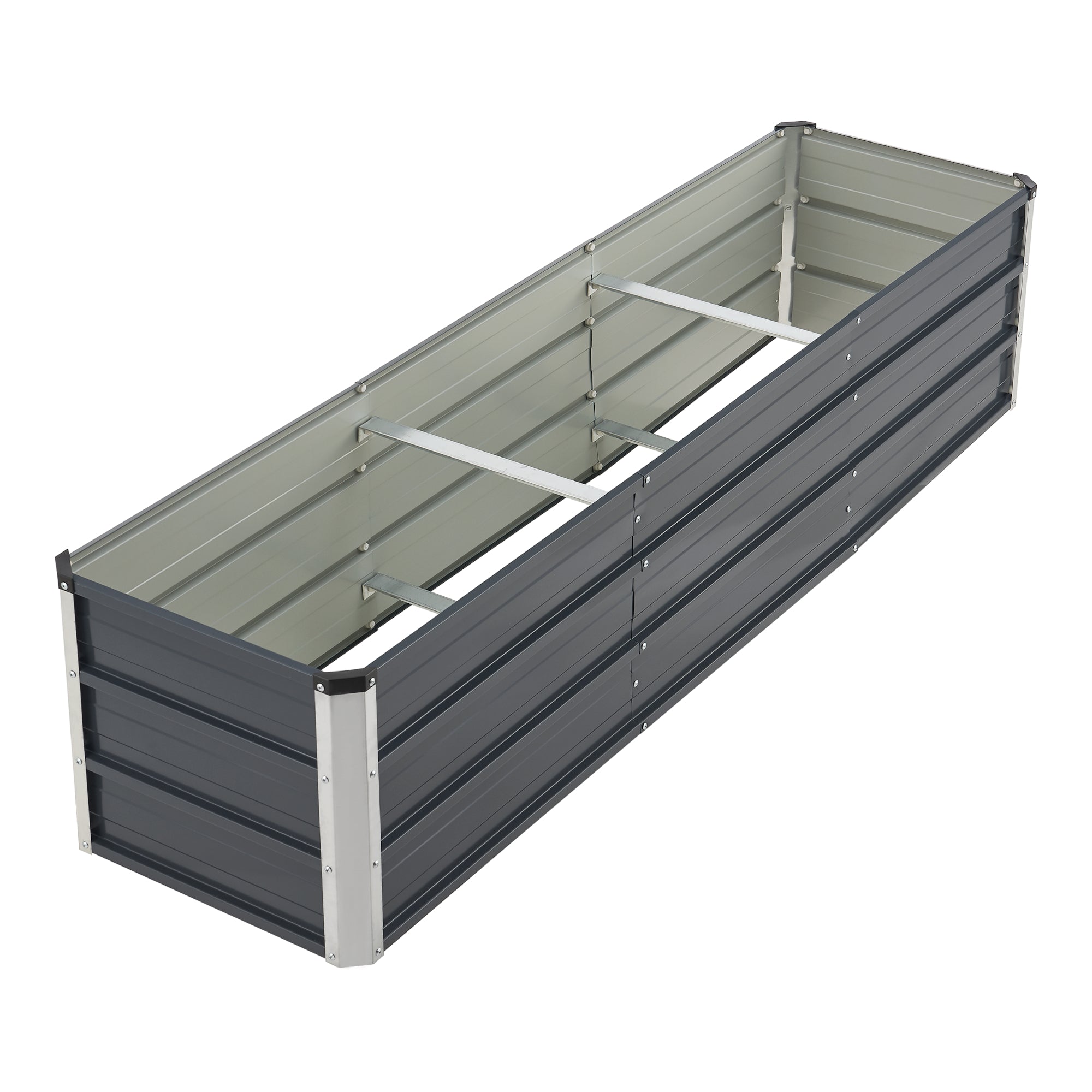 Aiuola Alta da Giardino 'Nijmegen' (LxPxA): 183 x 47 x 40 cm Struttura con 2 Divisori [en.casa]