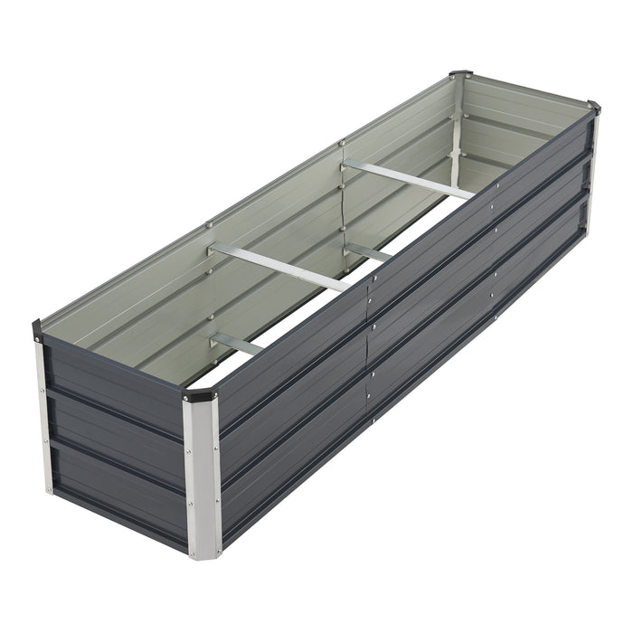 Aiuola Alta da Giardino 'Nijmegen' (LxPxA): 183 x 47 x 40 cm Struttura con 2 Divisori [en.casa]