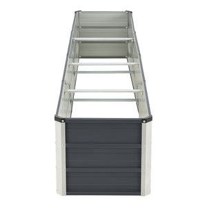 Aiuola Alta da Giardino 'Nijmegen' (LxPxA): 240 x 47 x 40 cm Struttura con 3 Divisori [en.casa]