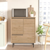 Credenza Vesanto a 3 Ante Mobile da Stoccaggio 91x75x36 cm Effetto Rovere [en.casa]